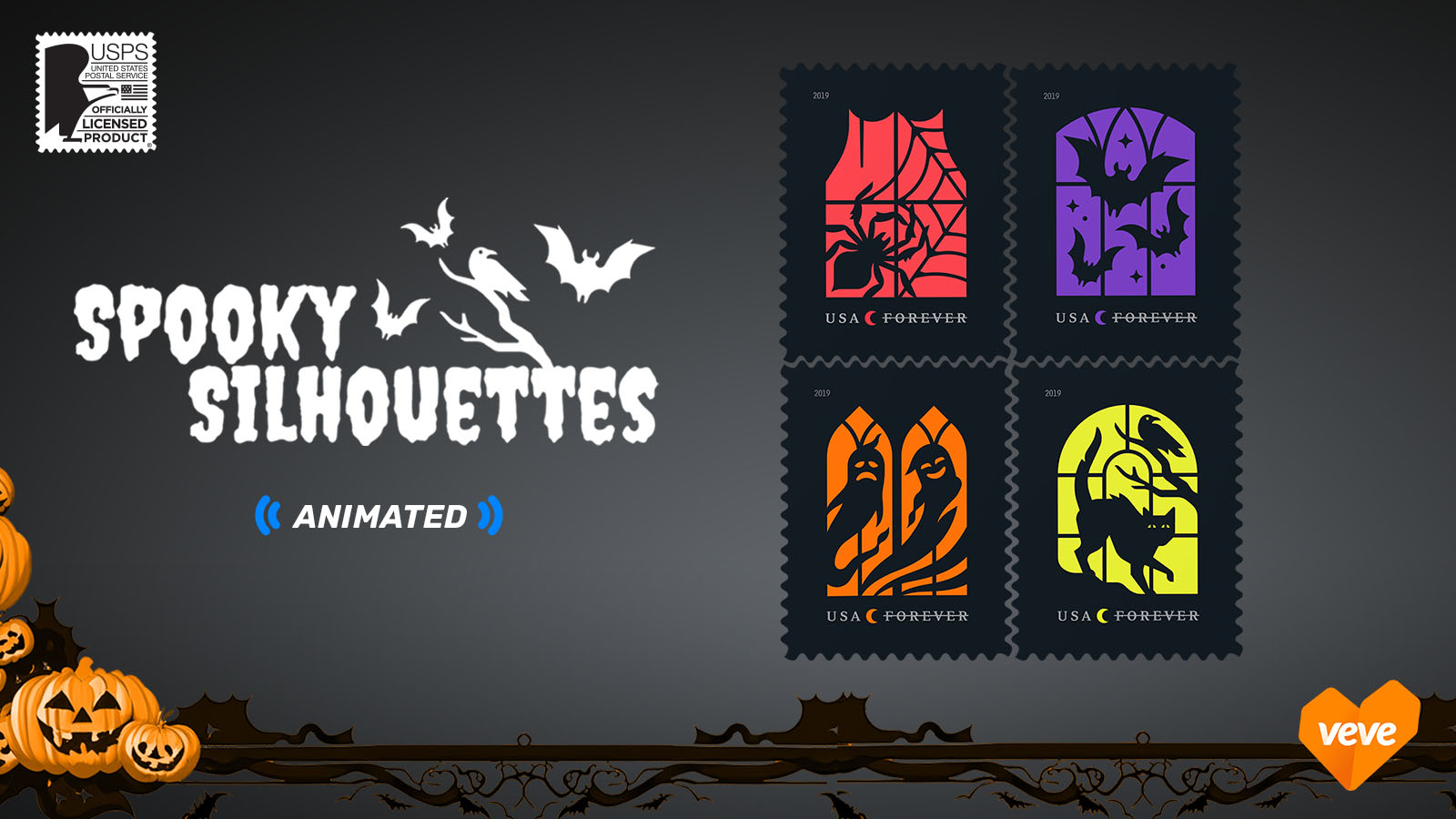 USPS — Stamp Art — Spooky Silhouettes VeVe Digital Collectibles